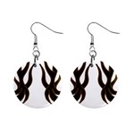 Dancing Fire Mini Button Earrings Front