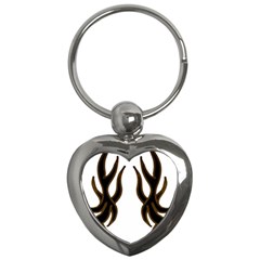 Dancing Fire Key Chain (heart) by coolcow