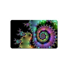 Satin Rainbow, Spiral Curves Through The Cosmos Magnet (name Card) by DianeClancy