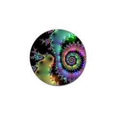 Satin Rainbow, Spiral Curves Through The Cosmos Golf Ball Marker 4 Pack by DianeClancy