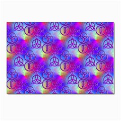 Rainbow Led Zeppelin Symbols Postcards 5  X 7  (pkg Of 10) by SaraThePixelPixie