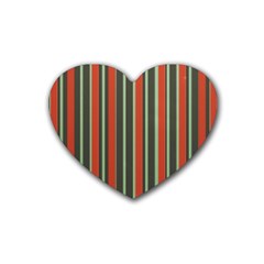 Festive Stripe Drink Coasters (heart)