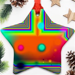 Crossroads Of Awakening, Abstract Rainbow Doorway  Star Ornament by DianeClancy