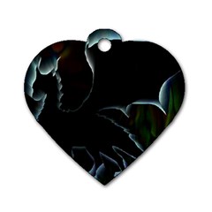 Dragon Aura Dog Tag Heart (one Sided)  by StuffOrSomething