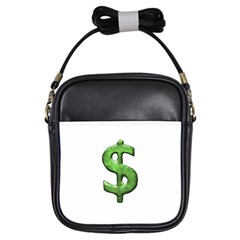 Grunge Style Money Sign Symbol Illustration Girl s Sling Bag by dflcprints