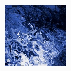 Blue Waves Abstract Art Glasses Cloth (medium, Two Sided)