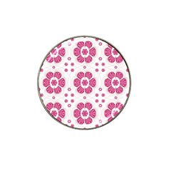 Sweety Pink Floral Pattern Golf Ball Marker 4 Pack (for Hat Clip) by dflcprints