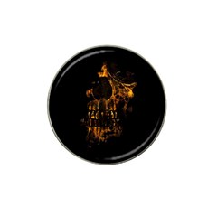 Skull Burning Digital Collage Illustration Golf Ball Marker 10 Pack (for Hat Clip)