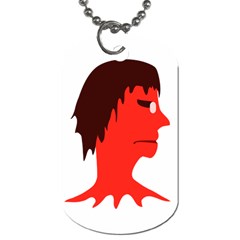 Monster With Men Head Illustration Dog Tag (two-sided)  by dflcprints