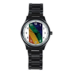 Rainbow Sport Metal Watch (black) by Willowofthewoods