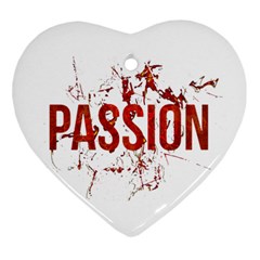 Passion And Lust Grunge Design Heart Ornament by dflcprints