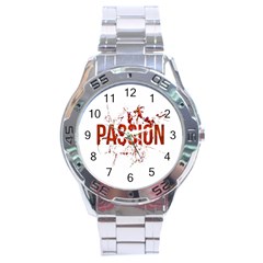 Passion And Lust Grunge Design Stainless Steel Watch