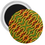 Tropical Colors Abstract Geometric Print 3  Button Magnet Front