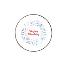 Halftone Circle With Squares Golf Ball Marker (for Hat Clip)