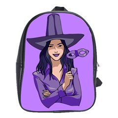 Purple Witch School Bag (xl) by FunWithFibro