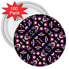 Colorful Tribal Pattern Print 3  Button (100 Pack)