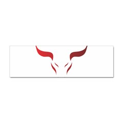 Stylized Symbol Red Bull Icon Design Bumper Sticker by rizovdesign