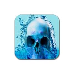 Skull In Water Drink Coaster (square) by icarusismartdesigns