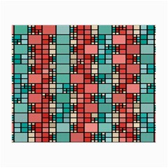 Red And Green Squares Glasses Cloth (small, Two Sides) by LalyLauraFLM