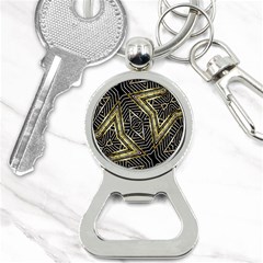 Geometric Tribal Golden Pattern Print Bottle Opener Key Chain