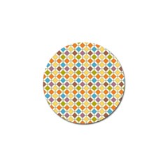 Colorful Rhombus Pattern Golf Ball Marker (4 Pack) by LalyLauraFLM