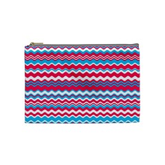 Waves Pattern Cosmetic Bag (medium) by LalyLauraFLM