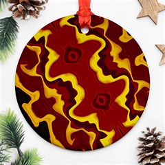 Tribal Summer Nightsdreams Pattern Round Ornament by dflcprints