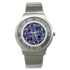 Fantasy Nature Pattern Print Stainless Steel Watch (slim) by dflcprints