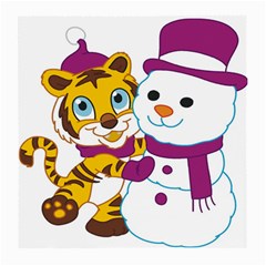 Winter Time Zoo Friends   004 Glasses Cloth (medium) by Colorfulart23