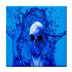 Alien Blue Face Towel by icarusismartdesigns