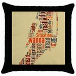 Michael Jackson Typography They Dont Care About Us Black Throw Pillow Case Front