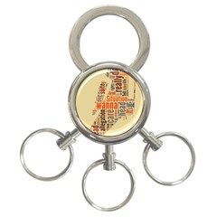 Michael Jackson Typography They Dont Care About Us 3-ring Key Chain by FlorianRodarte