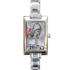 Looking Forward To Spring Rectangular Italian Charm Watch by icarusismartdesigns