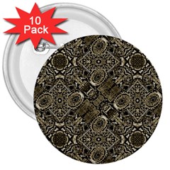 Steam Punk Pattern Print 3  Button (10 Pack) by dflcprints