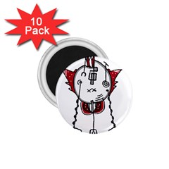 Alien Robot Hand Draw Illustration 1 75  Button Magnet (10 Pack) by dflcprints