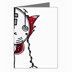 Alien Robot Hand Draw Illustration Greeting Card by dflcprints