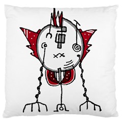 Alien Robot Hand Draw Illustration Large Cushion Case (two Sided)  by dflcprints