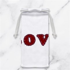 Love Typography Text Word Jewelry Bag by dflcprints