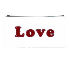 Love Typography Text Word Pencil Case by dflcprints