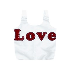 Love Typography Text Word Reusable Bag (s) by dflcprints