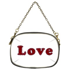 Love Typography Text Word Chain Purse (two Sided)  by dflcprints