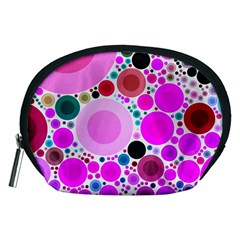 Bubble Gum Polkadot  Accessory Pouch (medium)