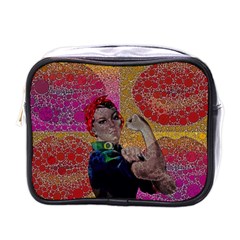 Rosie Pop Lips  Mini Travel Toiletry Bag (one Side) by OCDesignss