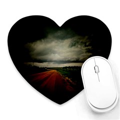 Dark Empty Road Mouse Pad (heart) by dflcprints