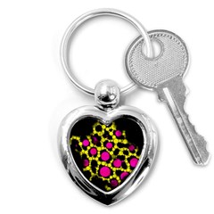 Ripped Grunge Cheetah Key Chain (heart) by OCDesignss