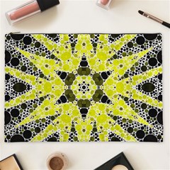 Bright Yellow Black  Cosmetic Bag (xxl)