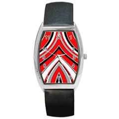 Pattern Tonneau Leather Watch by Siebenhuehner