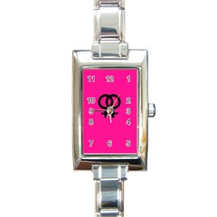 Girl Love  Rectangular Italian Charm Watch by OCDesignss