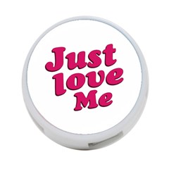 Just Love Me Text Typographic Quote 4-port Usb Hub (one Side) by dflcprints