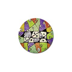 Multicolored Tribal Print Abstract Art Golf Ball Marker 10 Pack by dflcprints